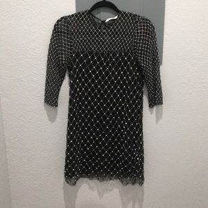 Zara NWOT embellished black dress XS